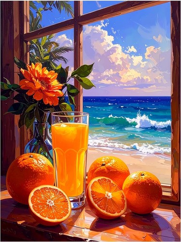Tile mural beach window view - tile,