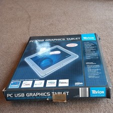 Tevion PC USB Retro Graphics tablet Cordless Pen 