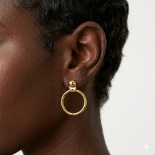 9ct Gold Simple Round Hoop