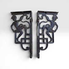Pair of Vintage Cast Iron High