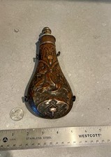 G & J.W. Hawksley Sheffield Civil War Gun Powder Flask. Stamped