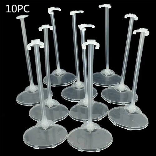 10pcs clear doll - clear, stand