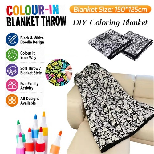 Diy coloring blanket with - diy,