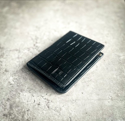Leather wallet crocodile - leather,