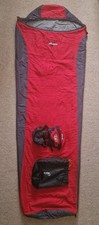 Vango Planet 100 Two Season Sleeping Bag Red Black With Stuff Sack  VGC
