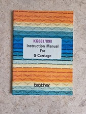 Brother KG88II/KG89II G-Carriage Knitting Machine Instruction Manual (KG-95)