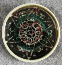 IDEN Pottery RYE Sussex 4” Pin Try Trinket Dish hearts abstract Mid Century