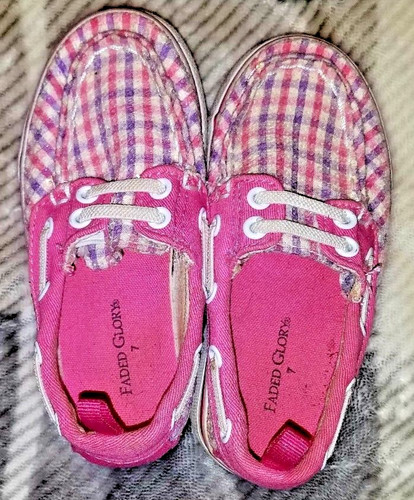 Faded glory white pink plaid - white,