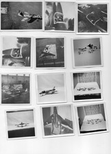 Job Lot 25pcs x Random Selection of small B & W Model Aircraft Photos 1950's