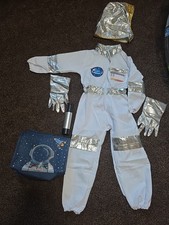 TOLOYE Astronaut Costume for Kids, Space Costume with Astronaut Helmet Bag 