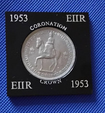 Coronation Crown 1953 uncirculated 5 Shillings coin in case.