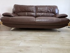 3 Seater Leather Sofa - Brown