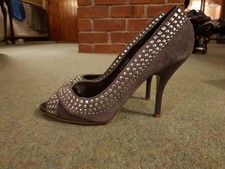 Faith Mid Brown Suede Studded