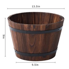  13.5 in Wood Whiskey Barrel
