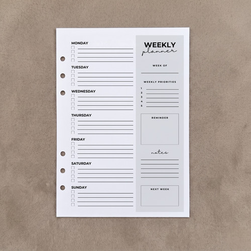 Weekly planner pack a5 - weekly,