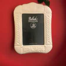Rare Vintage  Belleek Irish White Porcelain Photo Frame 5 X7 