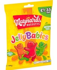 Full Box of 10 Bags 130g Maynards Bassetts Jelly Babies Retro Sweets (PM)
