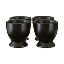 4 x Black Text Egg Cups