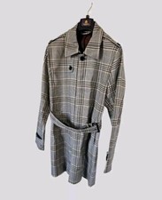 RRP £400 WILLIAM HUNT SAVILE ROW CHECK TRENCH STYLE JACKET  SIZE 42 NWOT