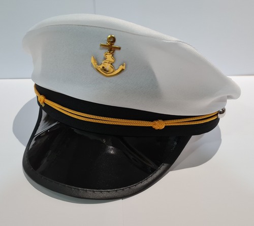 White navy officer captain hat - officer,
