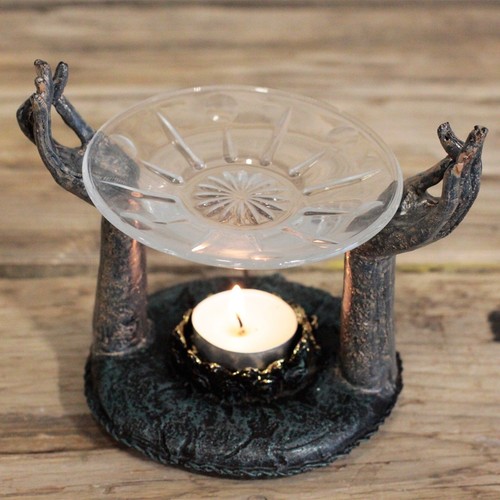 Antique buddha hands oil - antique,