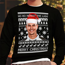 Bruno G Newcastle Utd  Black Christmas Jumper | Kids & Adults Sizes | Toon