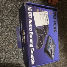 Classic MD-PLUS 16 BIT RETRO GAMING CONSOLE+1000 Build in Games-Read Description