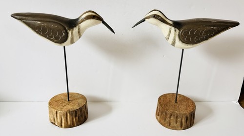 Pair handpainted wooden - pair,