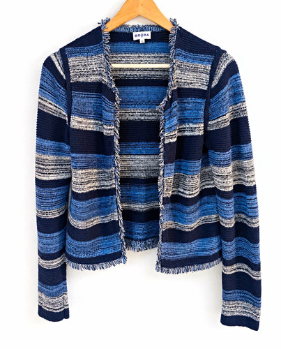 Brora blue navy grey striped - brora,