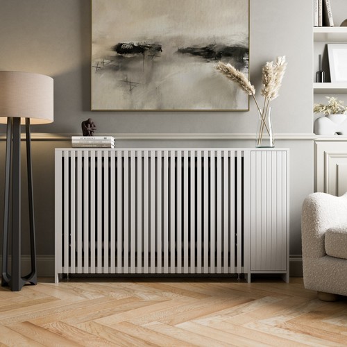 Radiator cover white - white, modern