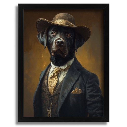 Black labrador dog wall art - labrador,