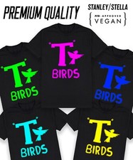 Mens T-BIRDS T-Shirt Fancy Dress Weekend Choice Of Print Colours Party Grease