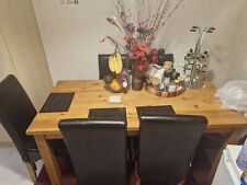 4 chair wooden dining table set used