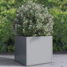 Zinc Galvanised Steel Trough Planter Plant Pot Outdoor Balcony Box Drainage Hole