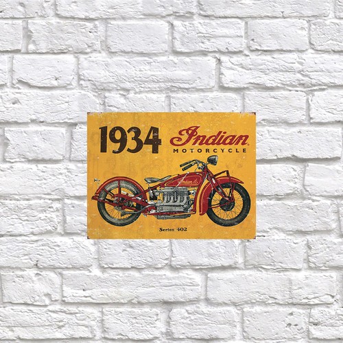 1934 indian motorcycle retro - indian,