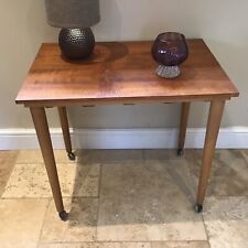 Retro Danish Paul Hundevad Mid Century Teak Side Table/Orbital Castors
