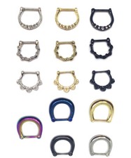 Hinged Clicker Septum Ring Hoop Tragus Nose Ear Ring  Helix Ring 