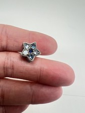 Sparkling Blue Star Charm s925