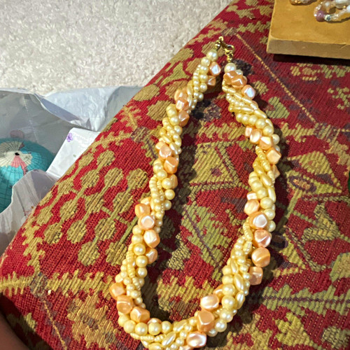 Cream baroque pearl beaded - pearl,
