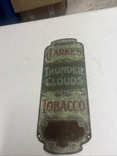 Scarce Early Clarkes Tobacco Finger plate Match Striker Not Enamel Sign