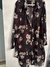 Beautiful  New Look Curve Sheer Shirt Dress Plus Size 26 Never Worn