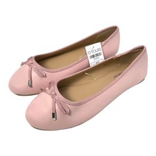 ❤️YOURS Ballet Shoes Women's UK Size 6EEE Pink Bow Extra Wide Juncal Slip-On