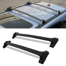 BLACK ROOF CROSS BARS FULL LENGTH TOP MOUNT LUGGAGE RACK FOR HONDA CRV MK3 07-11