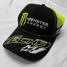 Vintage y2k 00s monster energy racing Trucker Cap hat Black green mesh