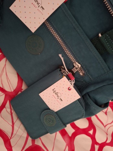 Kipling teal nylon shoulder - teal,