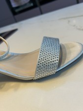 Pavers Silver Block Heeled