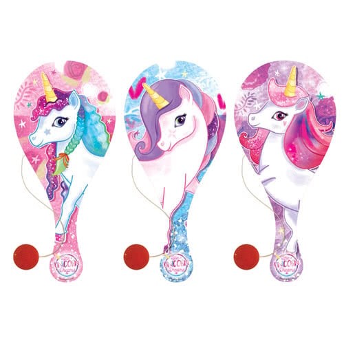 Assorted unicorn wooden paddle - wooden,