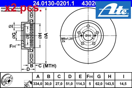 Pcs front brake disc - pcs,