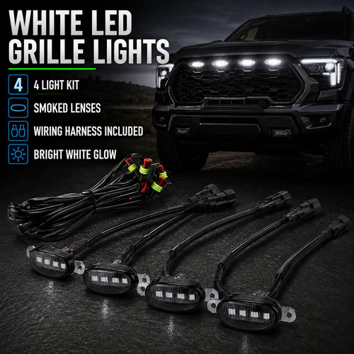 Set white front grille - of,