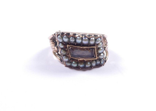 Mourning ring antique carat - mourning,